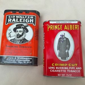 Vintage Tobacco Tins - Sir Walter Raleigh and Prince Albert